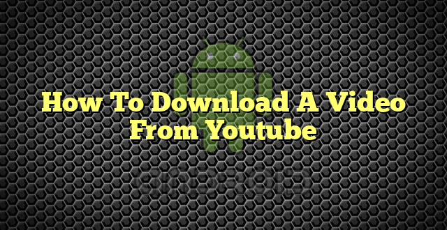 How To Download A Video From Youtube